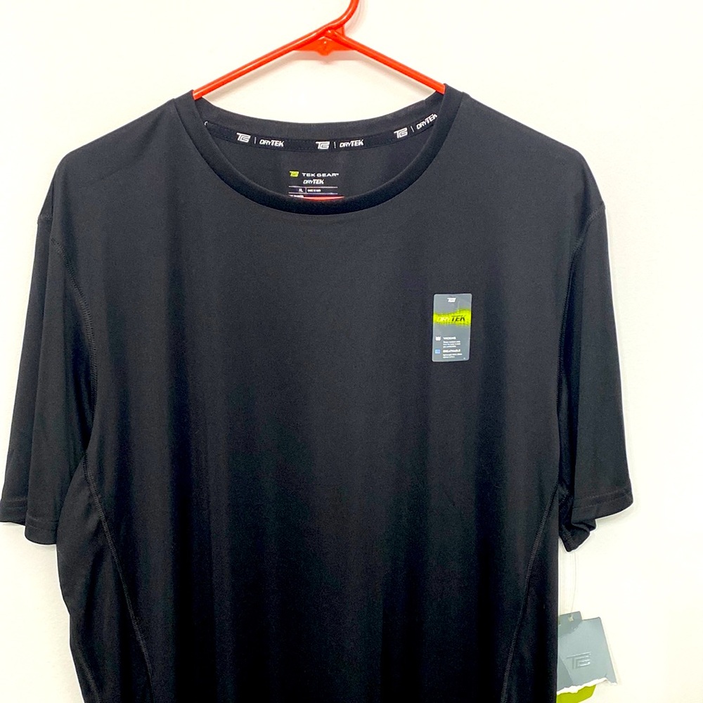 Black Mens T-shirt. Dry fit material. New.